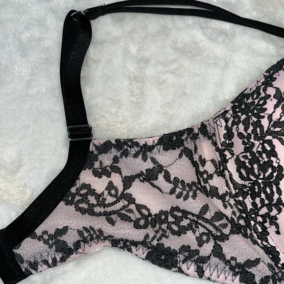 Victoria’s Secret very sexy, push-up pink and black sparkling set size36DDD L - Picture 4 of 10